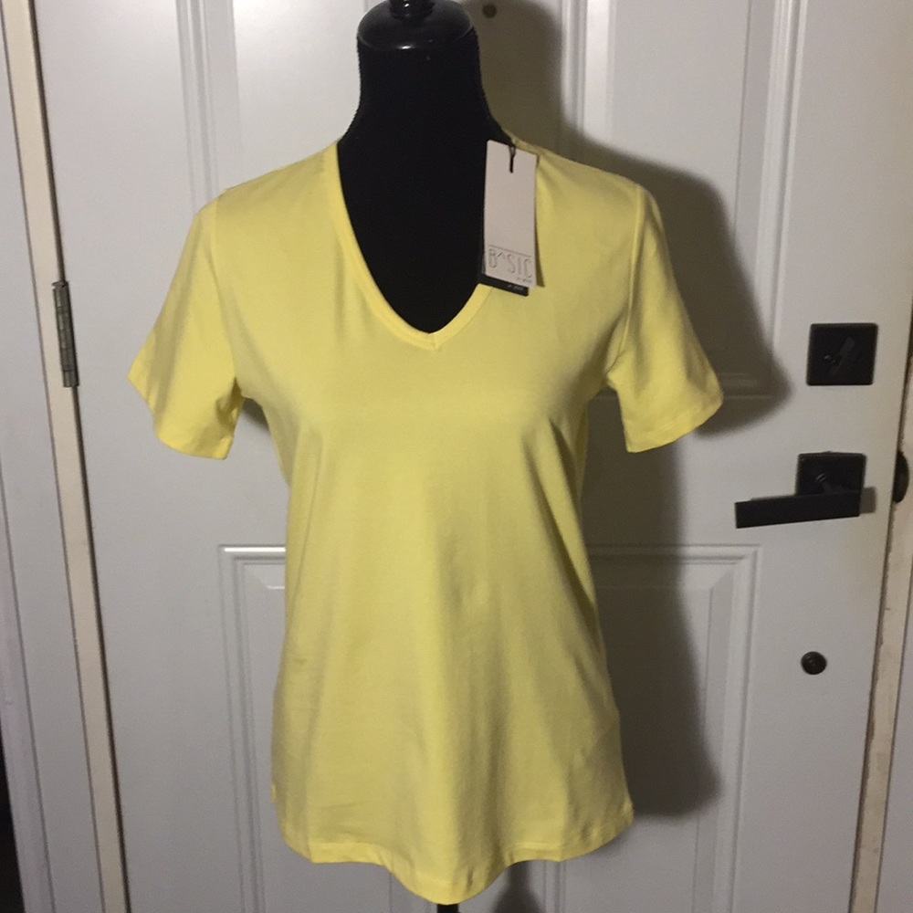 Basic By Yest Yemi Sunshine Yellow T-Shirt Size 10 NWT